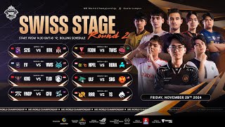 LIVE 🔴  MLBB M6 World Championship  Swiss Stage Day 2 [upl. by Parcel89]