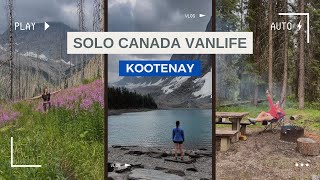 Solo Canada Campervan Trip  PART 2 Kootenay inc FLOE LAKE HIKE [upl. by Aoniak]