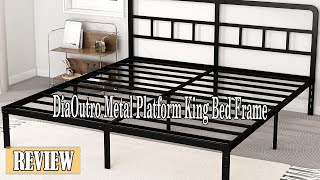 DiaOutro Metal Platform King Bed Frame Review  Is It Worth It [upl. by Otxis]