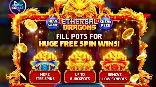 Slotomania Inner Circle Sneak Peek Ethereal Dragons Free Spins at 625Q Bet Slotomania NewGame [upl. by Melac]