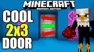 🦅 How To Make Cool 2x3 Piston Door  Minecraft Bedrock [upl. by Doykos69]