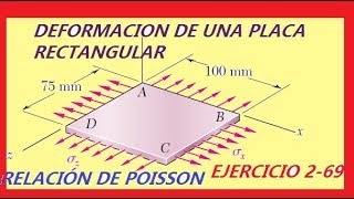 EJERCICIO 269 RELACIÓN DE POISSON RESISTENCIA DE MATERIALES BEER [upl. by Brenton]