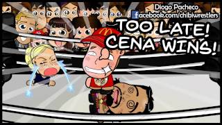 Chibi Wrestlers  Rusev and Lana 09 WWE Parody [upl. by Gorrian]