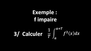 Exemple  c f impaire  3 calcul du carré de la valeur efficace [upl. by Kissel]