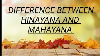 Difference between Hinayana and Mahayana humab1800 UGC NET PGT EDUCATION BEd MEd [upl. by Adelbert]