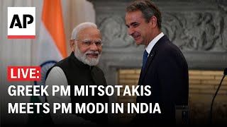 LIVE Greek PM Kyriakos Mitsotakis arrives in India to meet PM Narendra Modi [upl. by Ased]