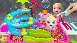 🔴LIVE Shark Surprise in the Baby Alive Doll Swimming Pool  Satisfying ASMR Unboxing Toys [upl. by Eemaj]