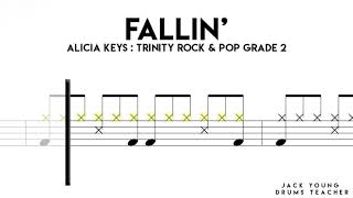 Fallin Trinity Rock amp Pop Drums Grade 2 [upl. by Atirihs]