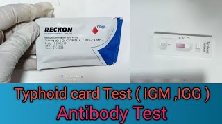 Typhoid Card Test  IGG IGM Antibody Test  Serology Test [upl. by Nadnarb]