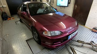 Civic Eg Coupe Dyno Day B16 NA [upl. by Arot831]