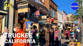 ☃️ Winter Season has come in Truckee ❄️  Lovely Town Near Lake Tahoe  California  4K [upl. by Anifur]