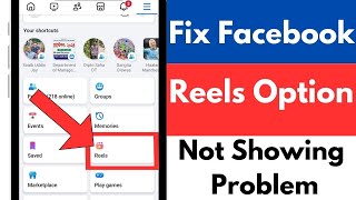 How To Fix Facebook Reels Option Not Showing Problem [upl. by Natasha335]