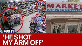 He shot my arm off Store owner shoots wouldbe robber [upl. by Athalee]