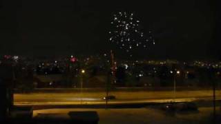 Fireworks over Groruddalen in Oslo [upl. by Yadnus]