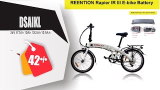 Reention Rapier IRIII Folding Ebike Bending Battery 36V 87Ah 10Ah 102Ah 105Ah Carrera Crosscity [upl. by Aleakim]