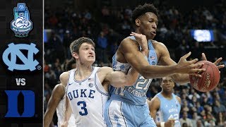 North Carolina vs Duke ACC Basketball Tournament Highlights 2018 [upl. by Okihcim]