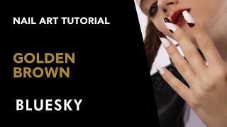 Golden Brown Design Tutorial  Bluesky Cosmetics [upl. by Annaehs486]