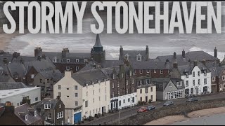 My hometown Stonehaven on a stormy day A relaxing look at a turbulent North Sea [upl. by Aiveneg]