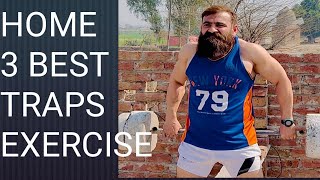 Home 3 Best Traps Exercises malikumarawanfitnees [upl. by Dickie]