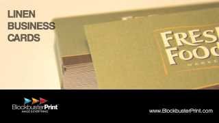 Textured Linen Business Cards  BlockbusterPrintcom [upl. by Pompei]