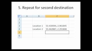 Calculate distance in Microsoft Excel using latitudes and longitudes [upl. by Trebla108]