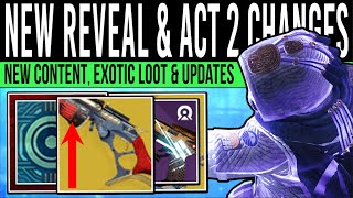 Destiny 2 MAJOR REVENANT REVEAL amp CONTENT UPDATES New Loot Echoes Finale Nightfall More 1 oct [upl. by Parnas373]