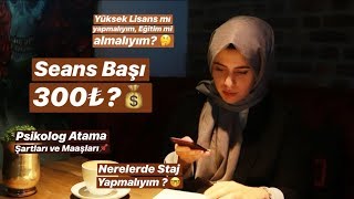 PSİKOLOG MAAŞLARI  PSİKOLOJİ YÜKSEK LİSANS  PSİKOLOJİ OKUMAK  Sizden Gelen Sorular [upl. by Bohlin112]