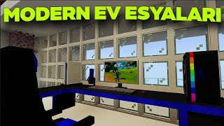 Minecraft Pe MODERN EV EŞYALARI Modu Nasıl Kurulur [upl. by Acsot]