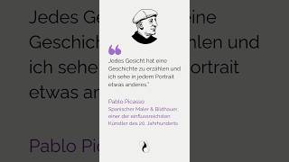 Gesichter aus der Perspektive eines weltbekannten Künstlers… 🎨🖌️ PabloPicasso Gesichter Zitate [upl. by Asin]