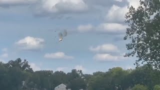 Fighter jet crashes during Michigan air show in US [upl. by Delanie]