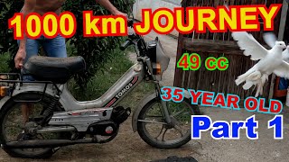 TOMOS ADVENTURE 1000 km journey on 35 year old TOMOS A3 Part 1 [upl. by Romeu]