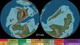 Plate tectonics Paleogeography amp Ice Ages dual hemispheres [upl. by Louisette]