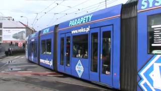 Die Straßenbahn in Wrocław Breslau am 2452014 [upl. by Vergil]