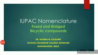 Naming Bicyclic Compounds Fused and Bridged Compounds [upl. by Aonian]