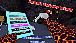 THE J0KER SNOWY MENU V2 WORKING SNOW BALL LAUNCHER amp CRASH GUN  gorillatag  modding [upl. by Yelraf]