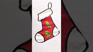 Christmas Stocking 🧦 Acrylic Painting For Kids stockings christmas painting shorts viralvideo [upl. by Rramaj304]