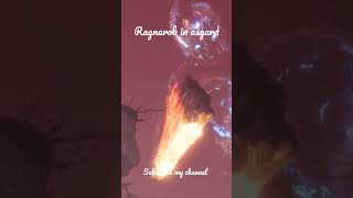 RAGNAROK ARRIVES AT ASGARDSURTUR DESTROYS ASGARDODIN DEATHGOD OF WAR RAGNAROK GAMEPLAY [upl. by Holly]