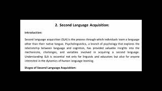 Language Acquisition age 0 to 12 Stages  first and second language acquisition and their stages [upl. by Adnawak]