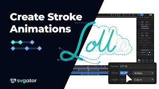 Create Stroke Animations  SVGator [upl. by Jacquenette]