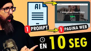 Crea tu PAGINA WEB EN 10 SEGUNDOS con solo 1 PROMPT  MUY FACIL  Tutorial IA [upl. by Gloriana]