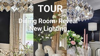 Dining Room Reveal  New Lighting  Decorating Tips amp Ideas [upl. by Yhtuv]