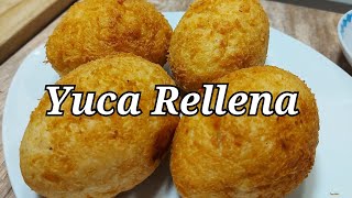 Como preparar la yuca rellena crocante  Empanada de Yuca  cocina fácil cocina real [upl. by Niwrad]