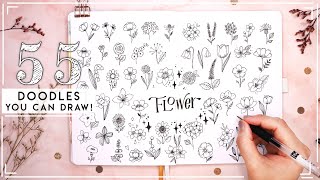 55 Floral Doodles For Visual Meditation and Stress Relief [upl. by Enohpets]