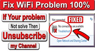 How to FIX No Connection are Available Problem For Windows 10817  Fixed WiFi  Online Solution [upl. by Leorsiy]