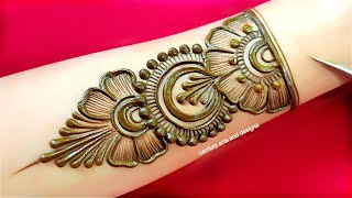 Very beautiful front hand mehndi design  easy mehndi design  mehndi ka design  mehndi design [upl. by Nednil32]