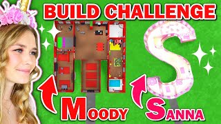 Letter Build Challenge In Bloxburg Sanna Vs Moody Roblox [upl. by Sherlocke208]