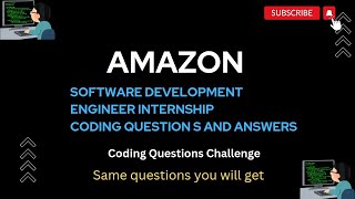 Amazon SDE Internship Coding Questions and Answers 2025  Python CodingInternship amazon coding [upl. by Otrebire429]