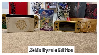 Nintendo Switch Lite Hyrule Edition amp Steelcase Unboxing [upl. by Seavey440]