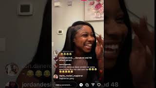 Reginae Carter IG Live doing acting skits 10242022 reginaecarter [upl. by Refanej]