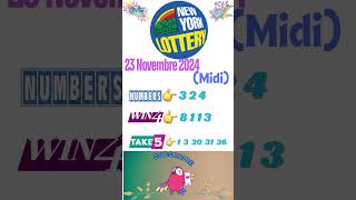 resultat lottery new york en direct midi 23 Novembre 2024  midday lottery results  latest lotto [upl. by Kado226]